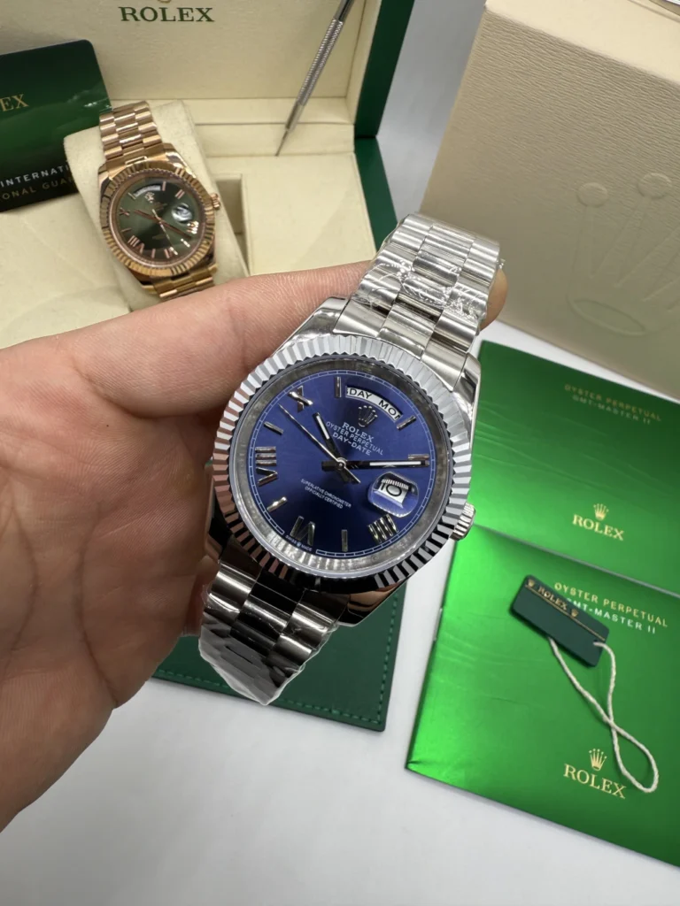 Day-Date President 40mm - AÇO MOSTRADOR AZUL