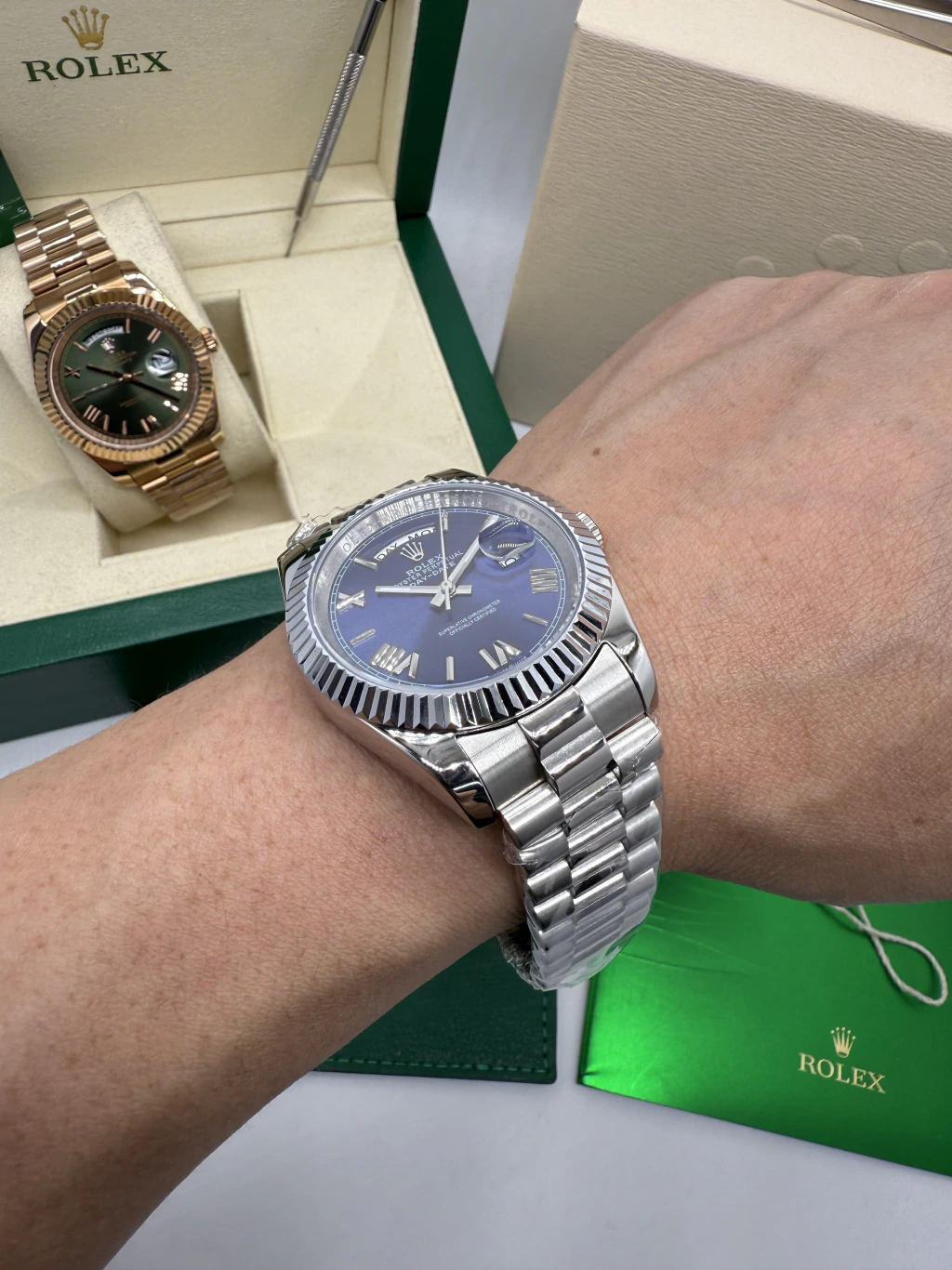 Day-Date President 40mm - AÇO MOSTRADOR AZUL - Imagem 5
