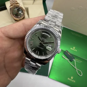 Day-Date President 40mm - AÇO MOSTRADOR VERDE