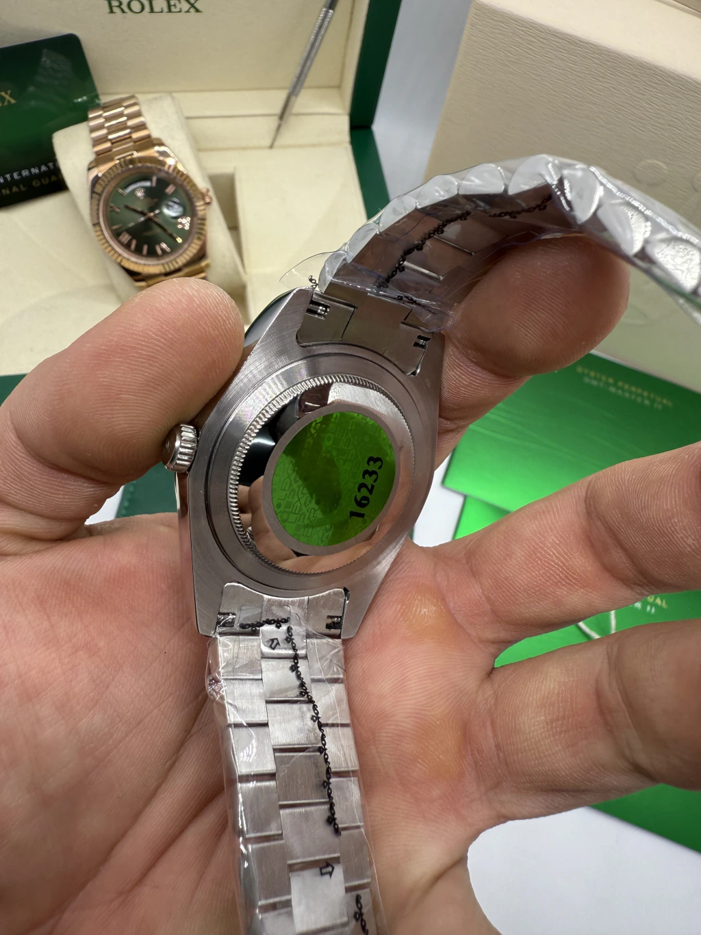Day-Date President 40mm - AÇO MOSTRADOR VERDE - Imagem 3