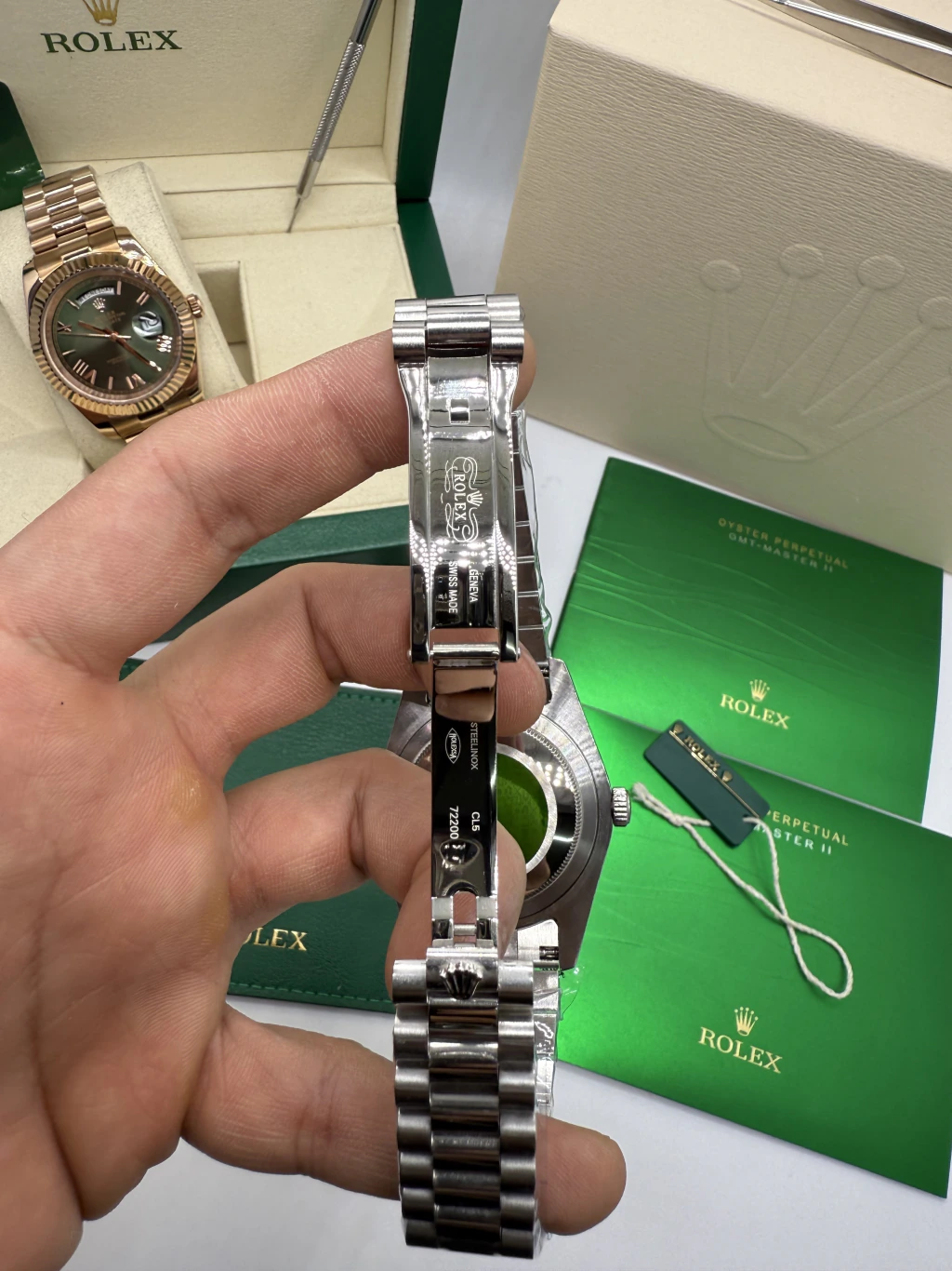 Day-Date President 40mm - AÇO MOSTRADOR VERDE - Imagem 4