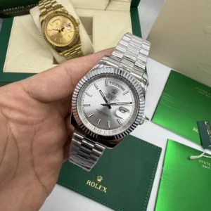 Day-Date President 40mm - AÇO MOSTRADOR PRATA
