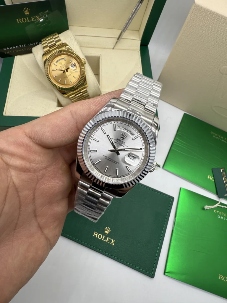 Day-Date President 40mm - AÇO MOSTRADOR PRATA