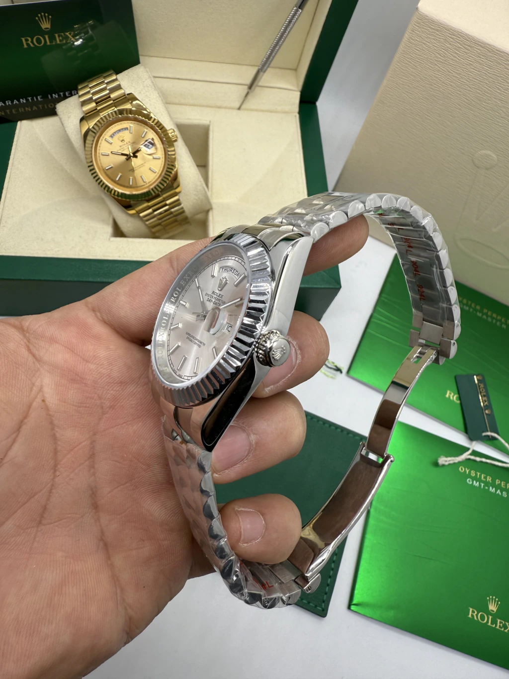 Day-Date President 40mm - AÇO MOSTRADOR PRATA - Imagem 2