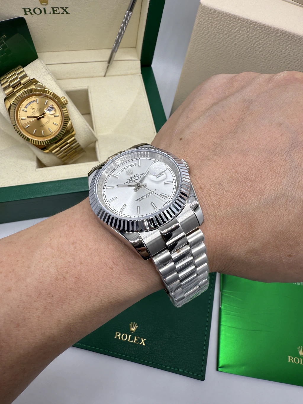 Day-Date President 40mm - AÇO MOSTRADOR PRATA - Imagem 5