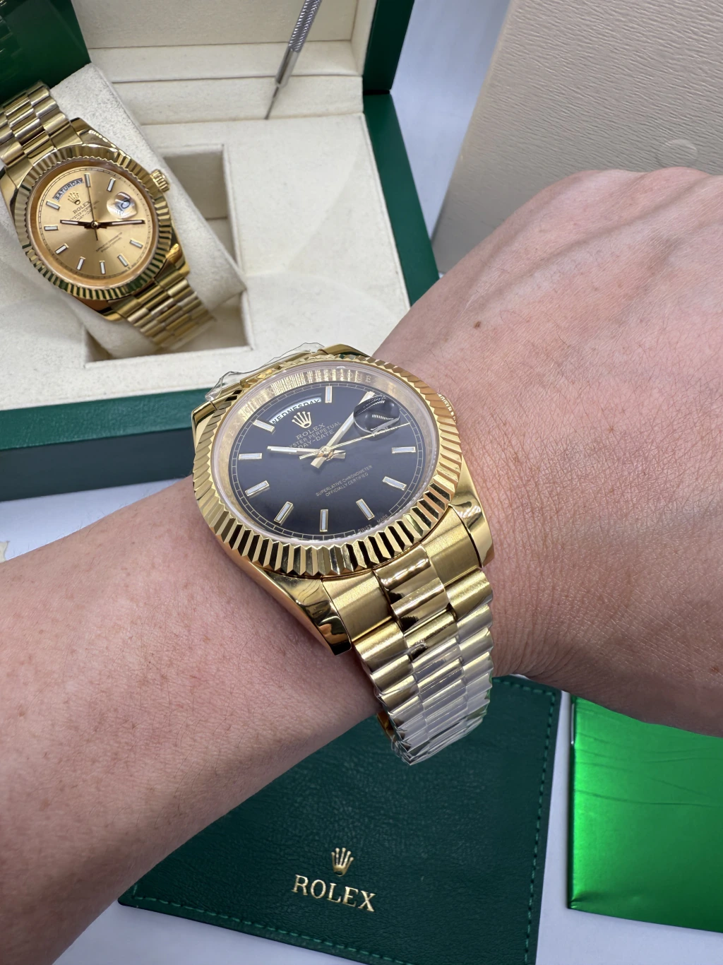 Day-Date President 40mm - AÇO DOURADO MOSTRADOR PRETO - Imagem 5