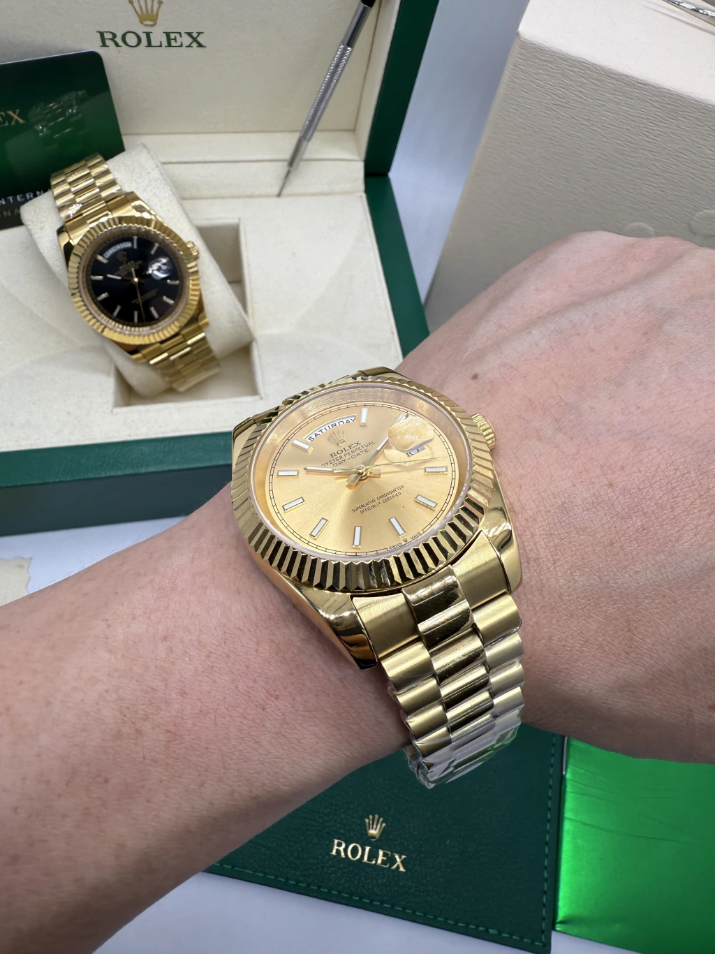 Day-Date President 40mm - AÇO DOURADO MOSTRADOR DOURADO - Imagem 5