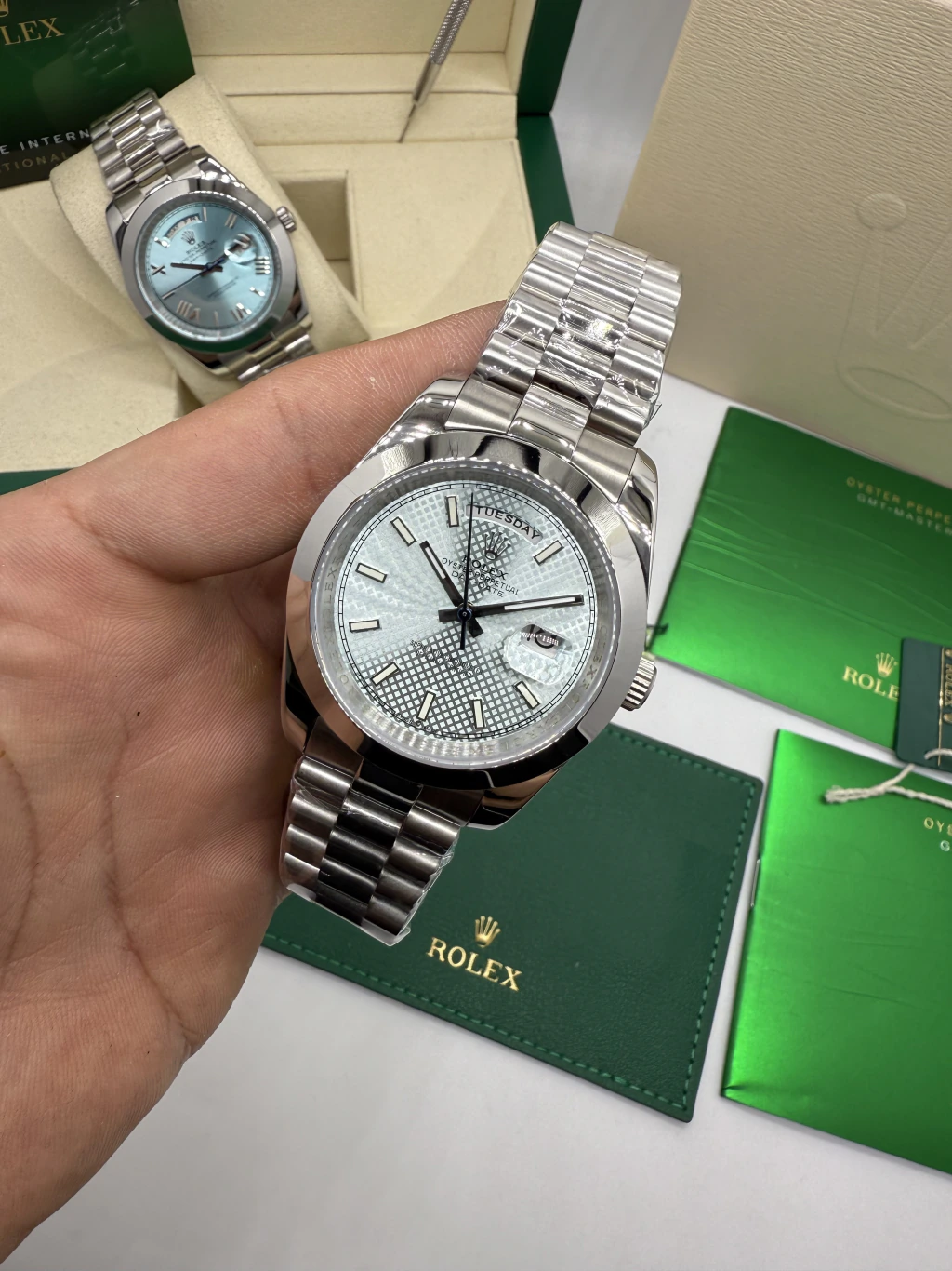 Day-Date President 40mm - AÇO MOSTRADOR PRATA