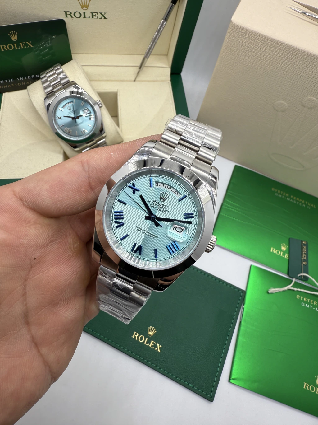 Day-Date President 40mm - AÇO MOSTRADOR TIFFANY