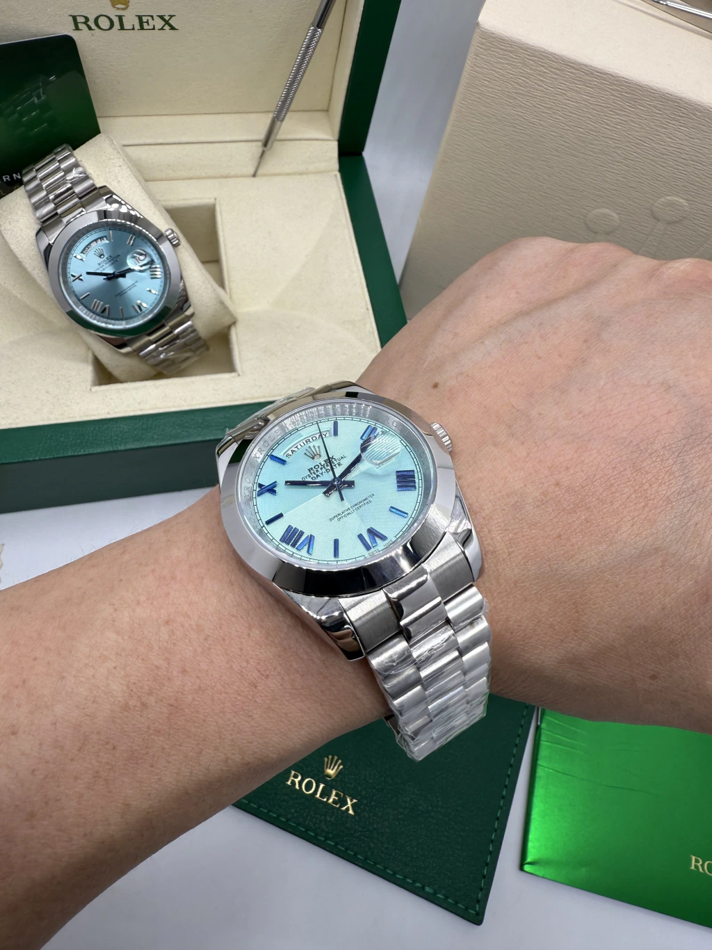 Day-Date President 40mm - AÇO MOSTRADOR TIFFANY - Imagem 5