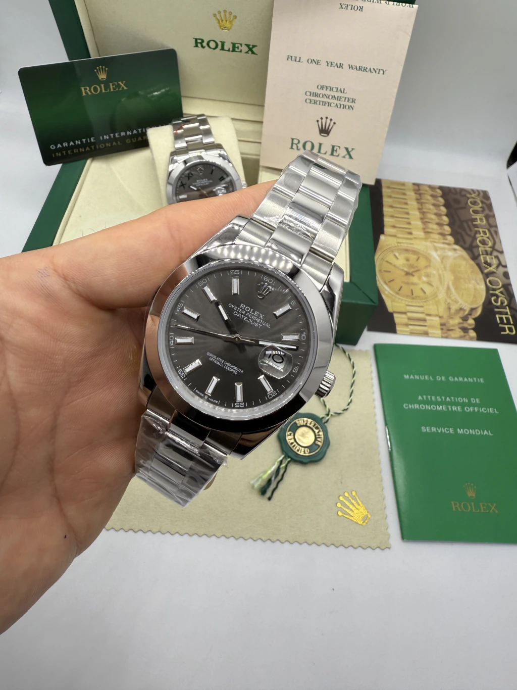 Day-Date President 40mm - AÇO MOSTRADOR CINZA