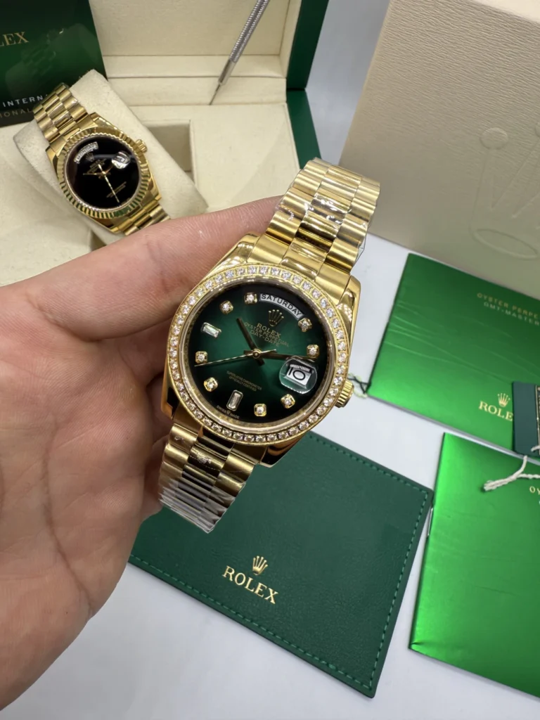 Day-Date President 40mm - AÇO DOURADO MOSTRADOR VERDE