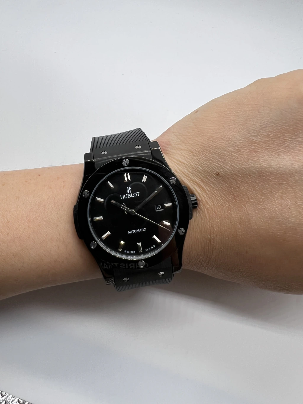 Hublot Classic Fusion 42mm - AÇO PRETO MOSTRADOR PRETO - SILICONE - Imagem 5