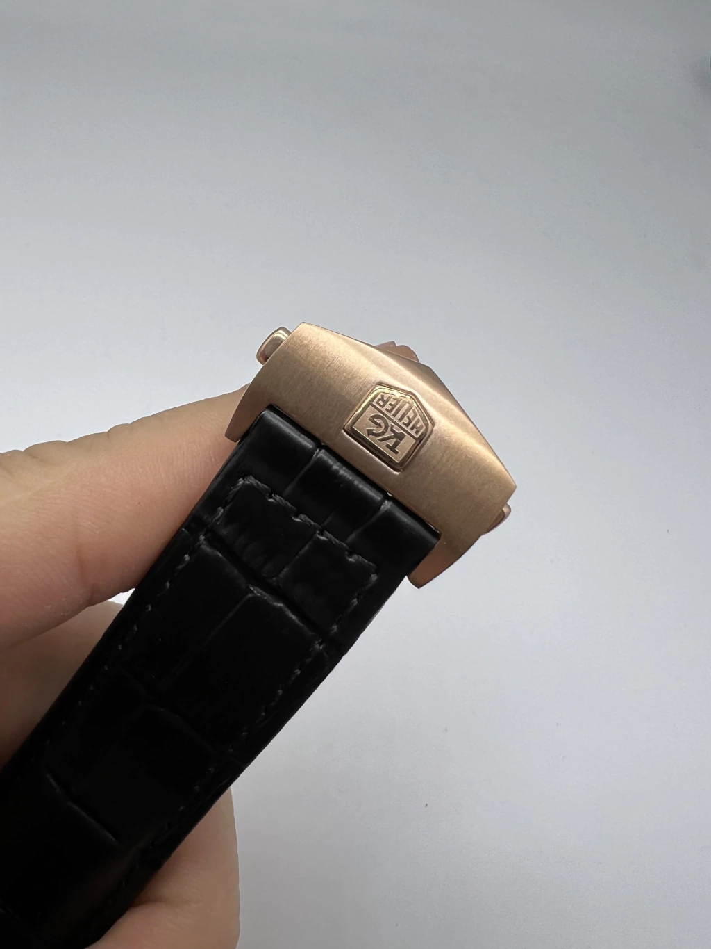 TAG Heuer Carrera 45mm - AÇO ROSE MOSTRADOR PRETO - COURO - Imagem 4