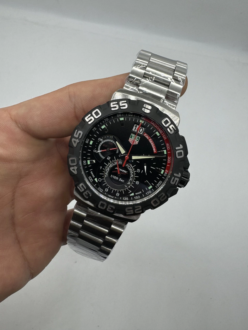 TAG Heuer Kimi Raikkönen 44mm - AÇO MOSTRADOR PRETO