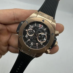 Hublot Big Bang 43mm - AÇO ROSE MOSTRADOR SKELETON - SILICONE