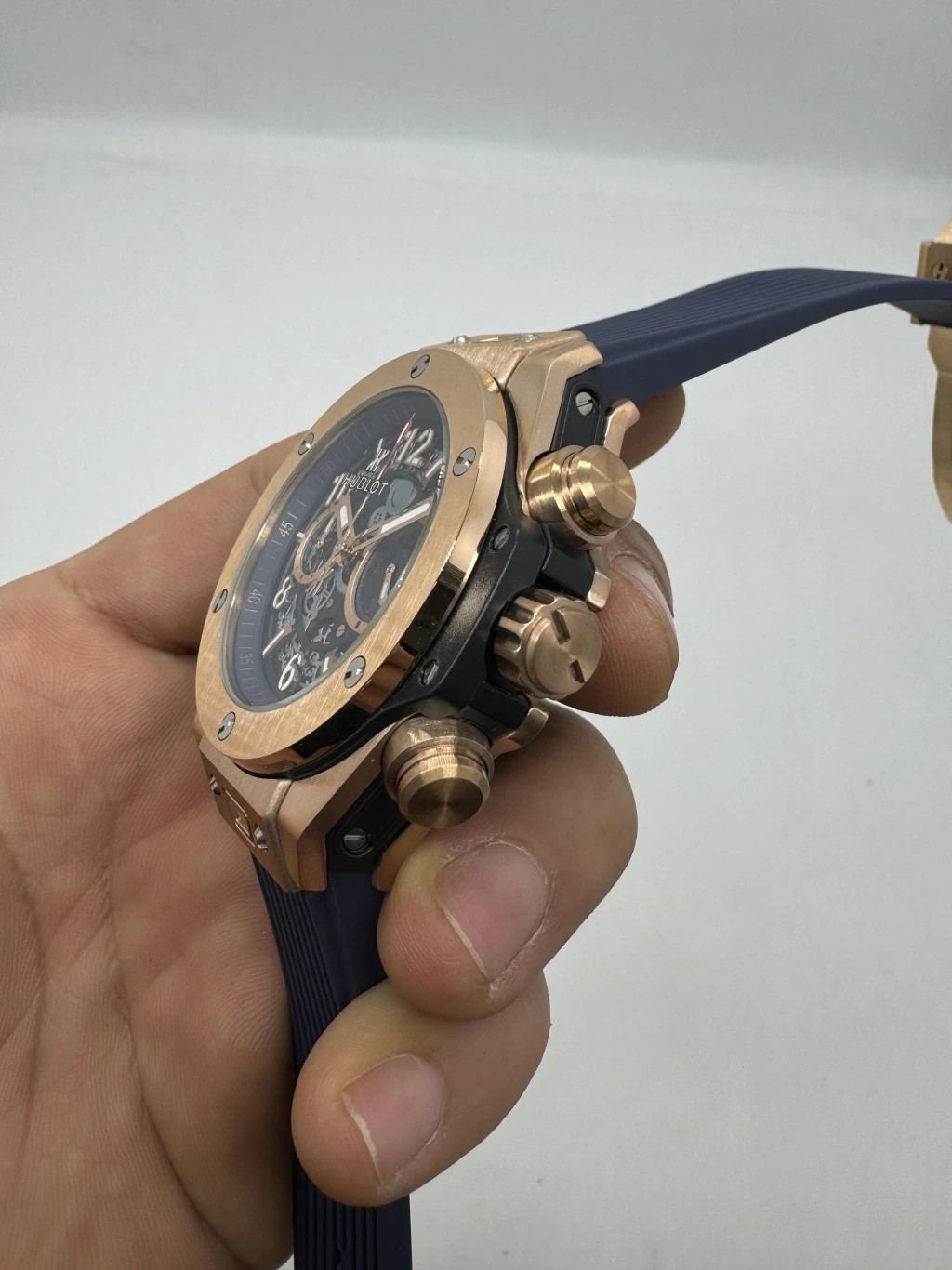 Hublot Big Bang 43mm - AÇO ROSE MOSTRADOR SKELETON - SILICONE - Imagem 2