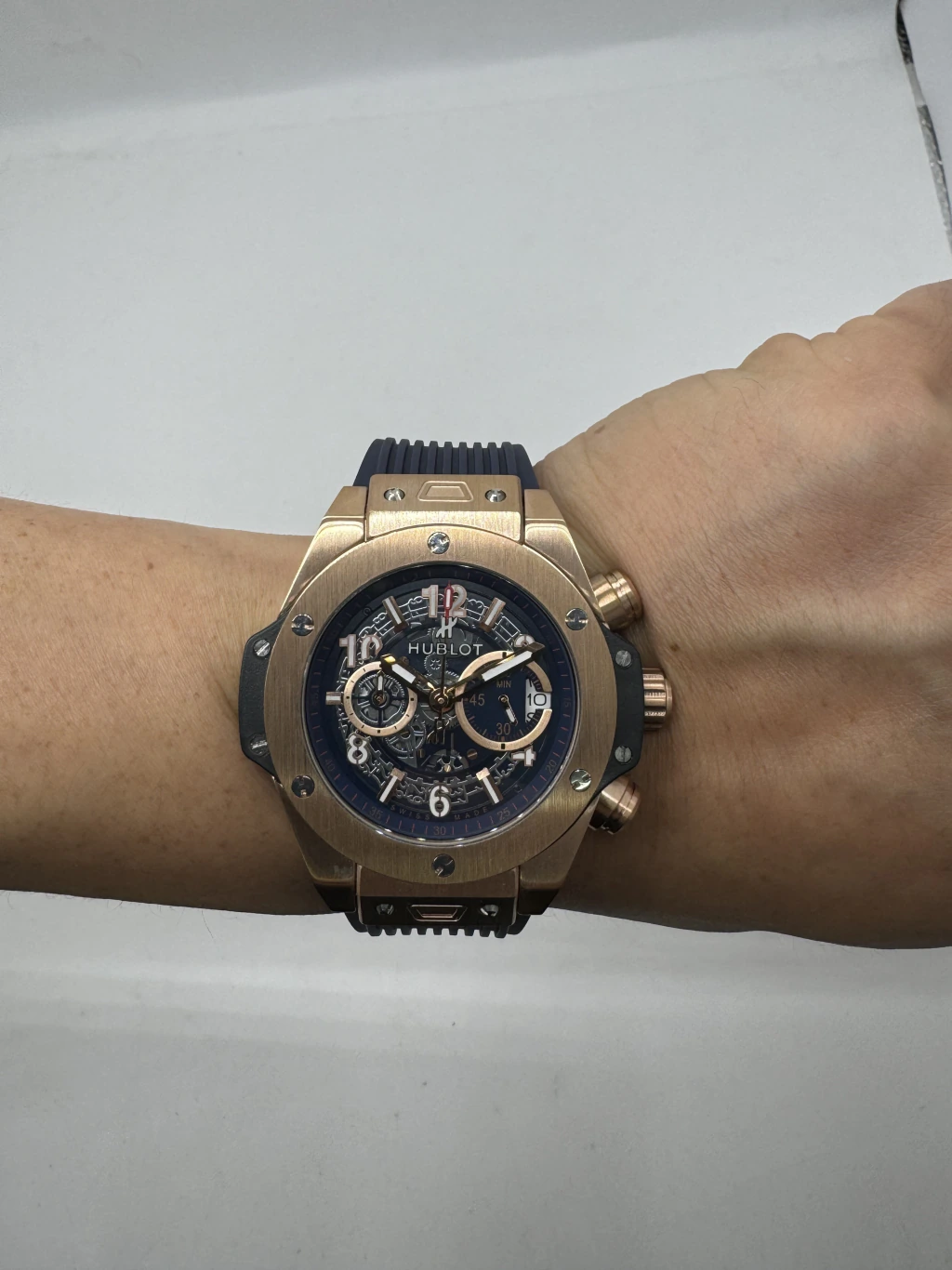 Hublot Big Bang 43mm - AÇO ROSE MOSTRADOR SKELETON - SILICONE - Imagem 5