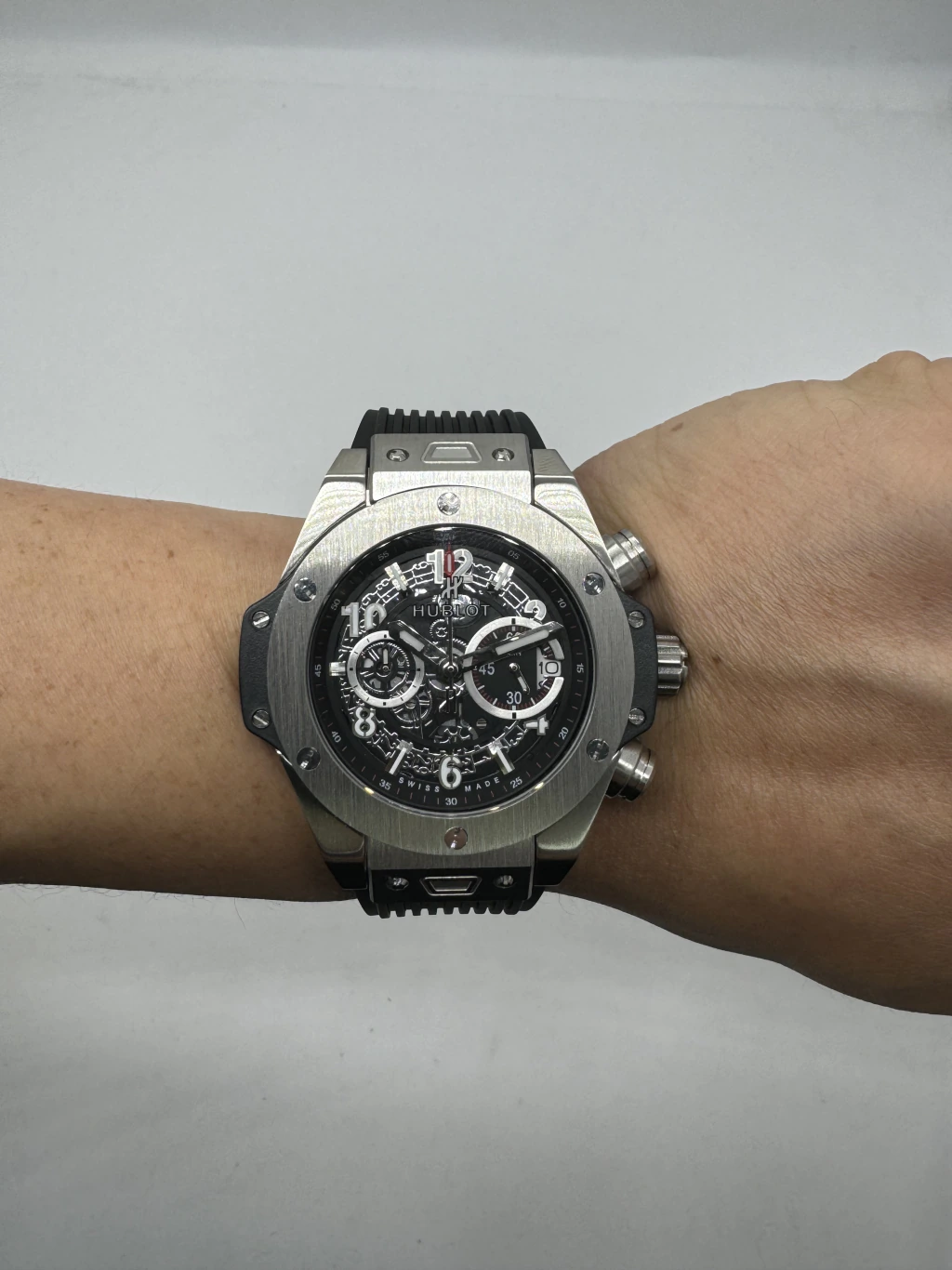 Hublot Big Bang 43mm - AÇO MOSTRADOR SKELETON - SILICONE - Imagem 5