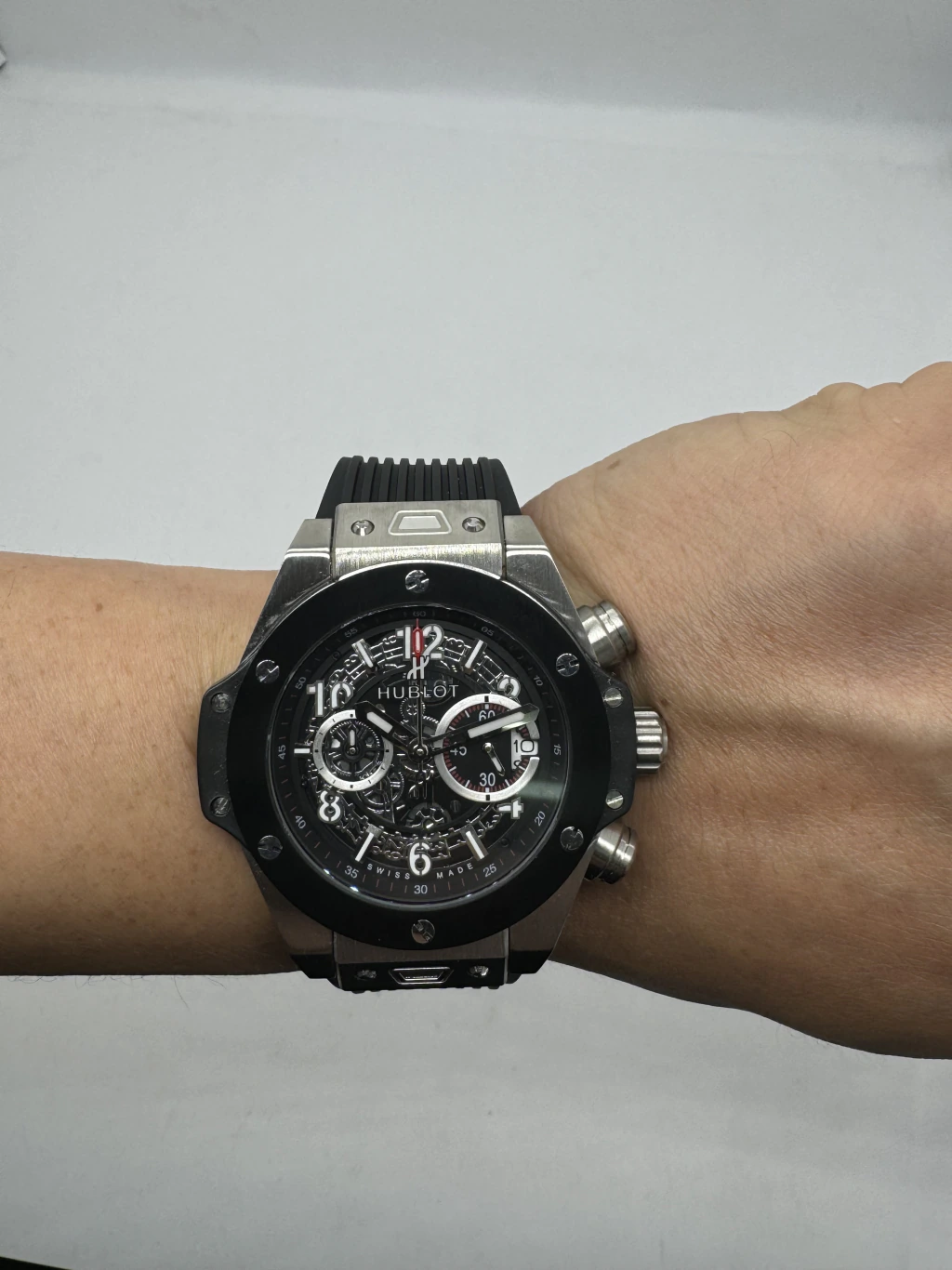 Hublot Big Bang 43mm - AÇO MOSTRADOR SKELETON - SILICONE - Imagem 5
