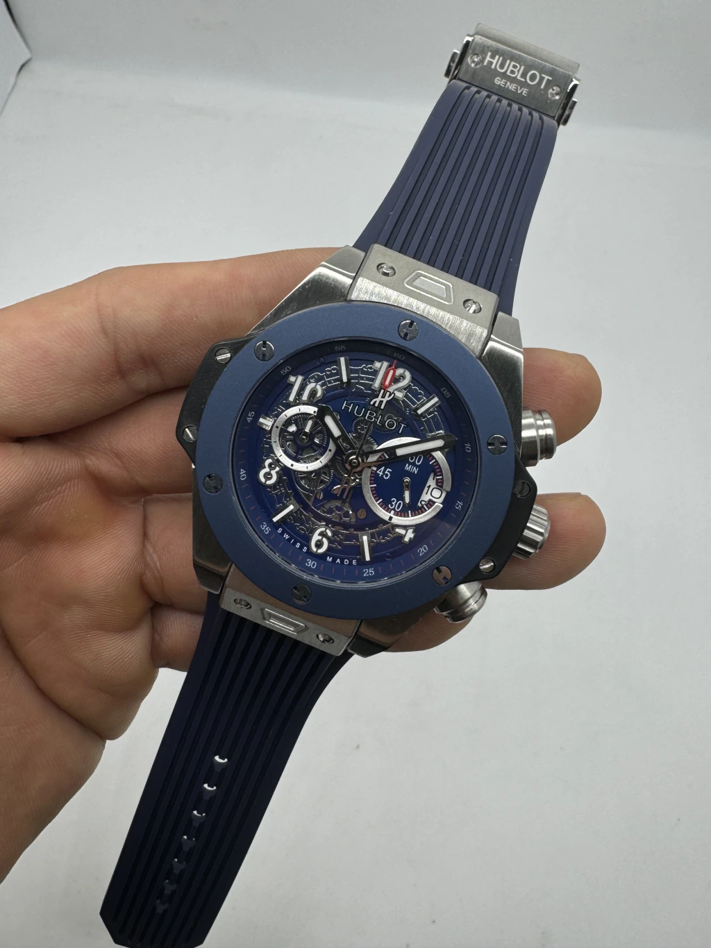 Hublot Big Bang 43mm - AÇO MOSTRADOR SKELETON - SILICONE