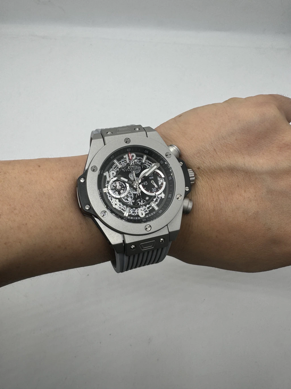 Hublot Big Bang 43mm - AÇO MOSTRADOR SKELETON - SILICONE - Imagem 5