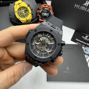 Hublot Big Bang Magic 44mm - AÇO PRETO MOSTRADOR SKELETON - SILICONE