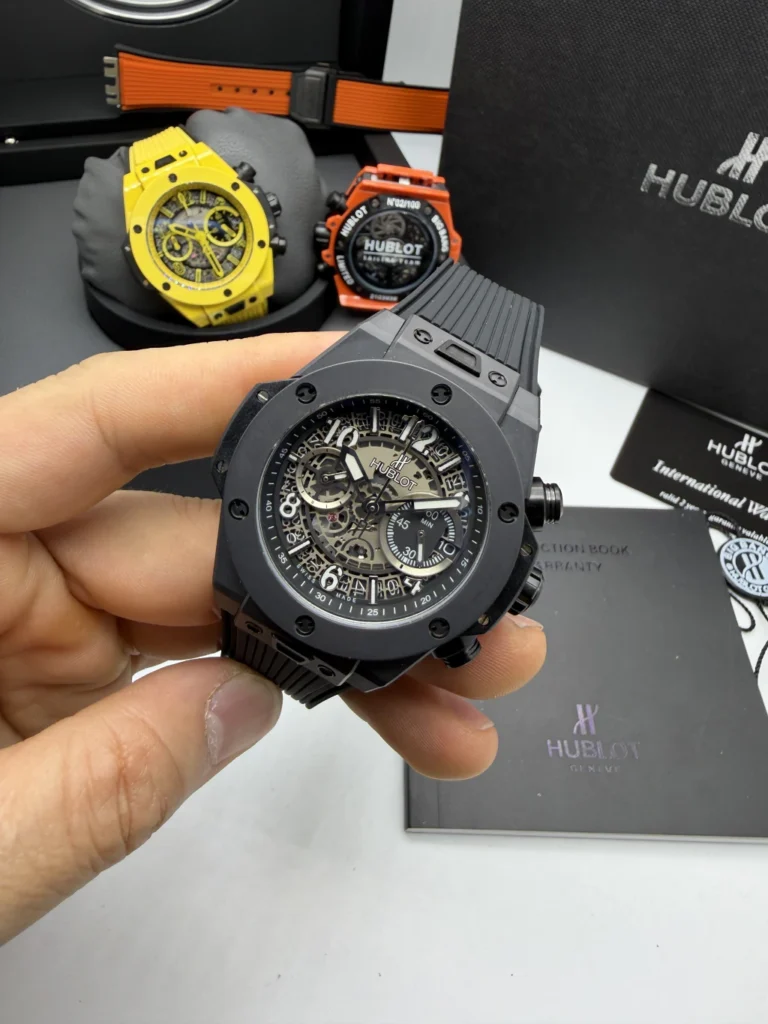 Hublot Big Bang Magic 44mm - AÇO PRETO MOSTRADOR SKELETON - SILICONE