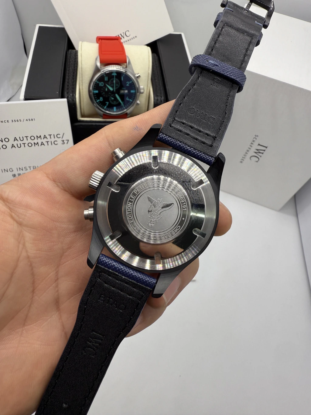 IWC Chronograph 43mm - AÇO PRETO MOSTRADOR AZUL - NYLON - Imagem 3