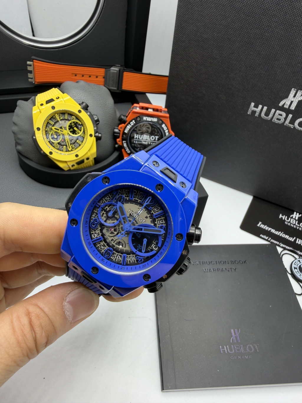 Hublot Big Bang Magic 44mm - AÇO AZUK MOSTRADOR SKELETON - SILICONE