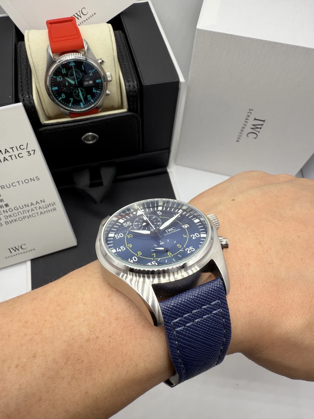 IWC Chronograph 43mm - AÇO ACMOSTRADOR AZUL - NYLON - Imagem 5