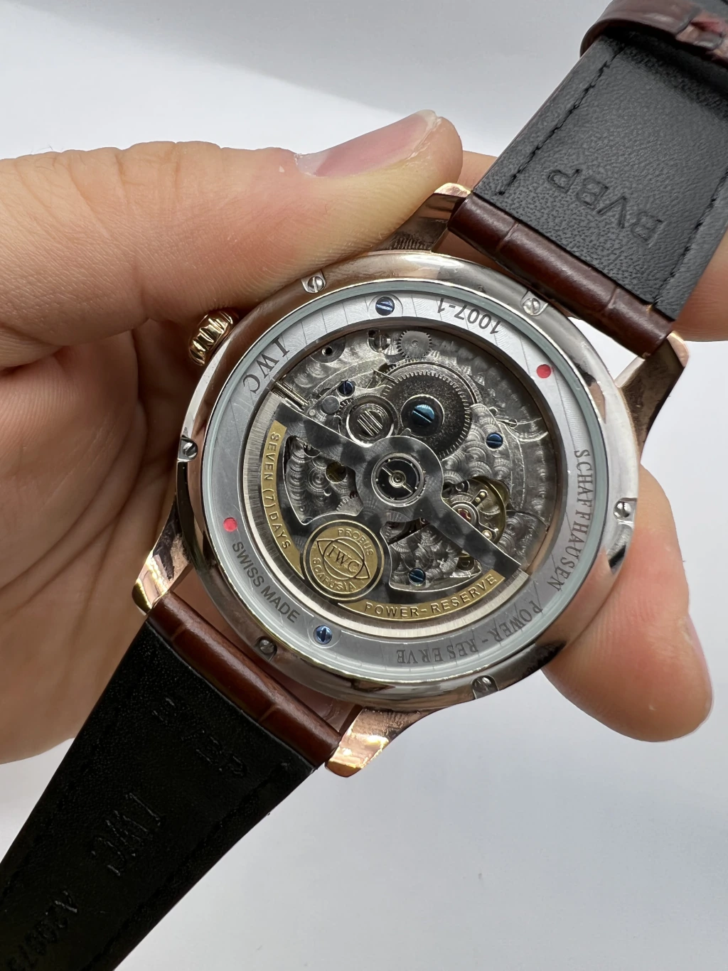 IWC Chronograph 43mm - AÇO MOSTRADOR PRETO - COURO - Imagem 3