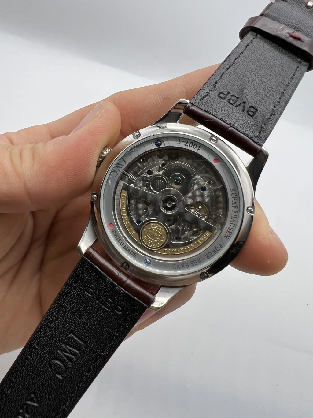 IWC Chronograph 43mm - AÇO MOSTRADOR BRANCO - COURO - Imagem 3