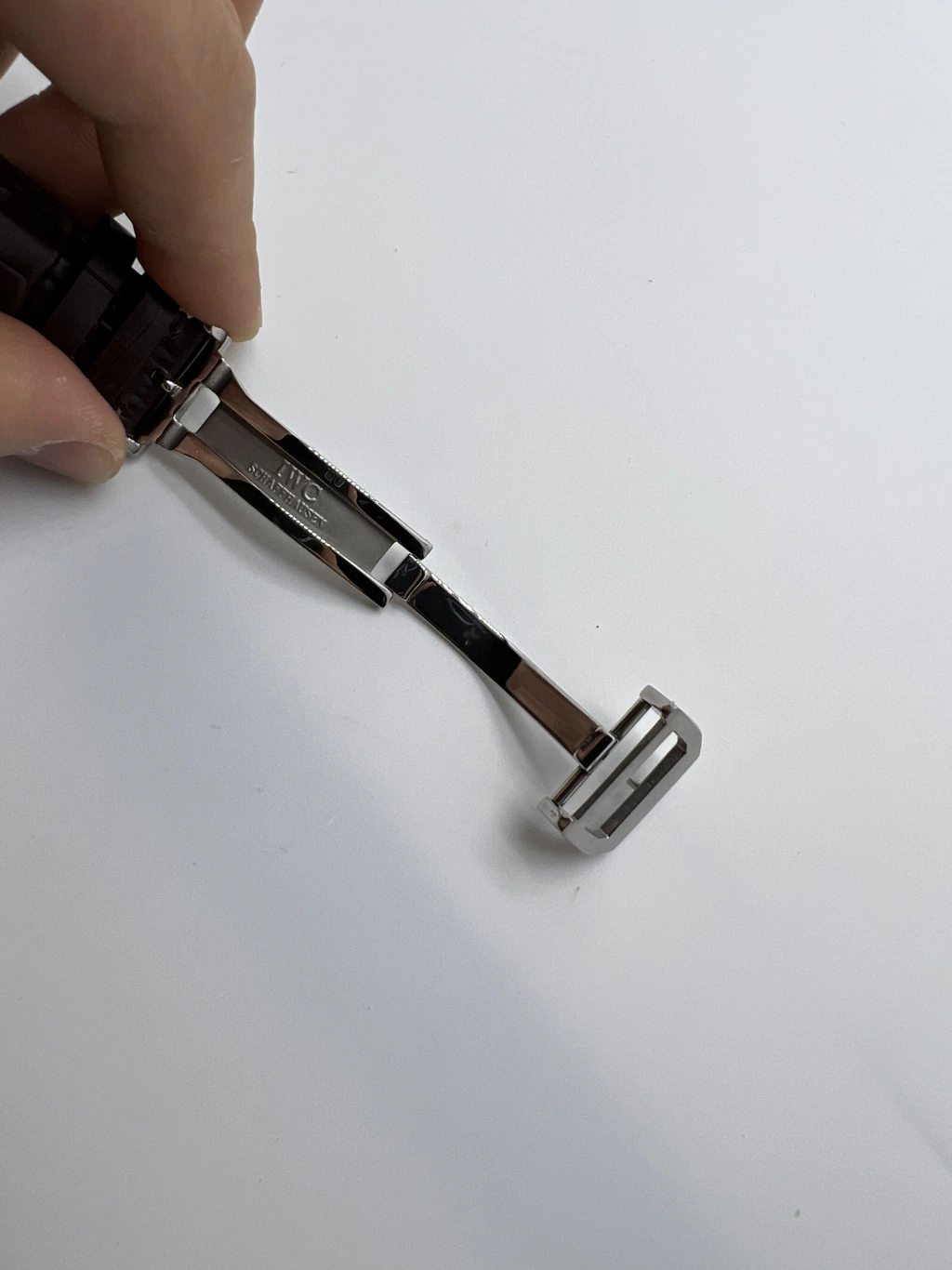 IWC Chronograph 43mm - AÇO MOSTRADOR BRANCO - COURO - Imagem 4
