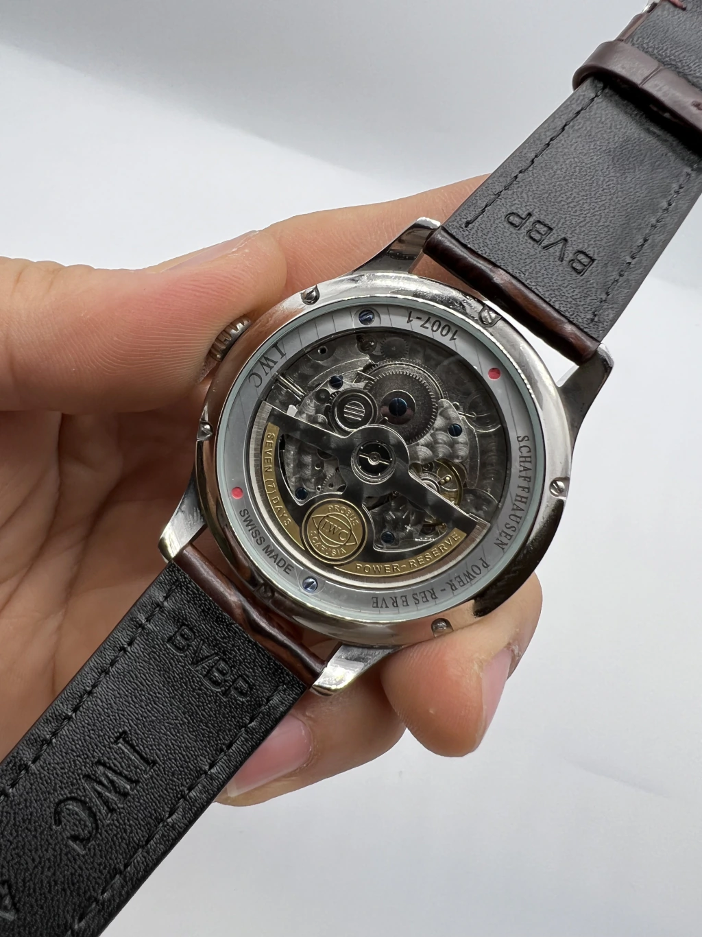 IWC Chronograph 43mm - AÇO MOSTRADOR PRETO - COURO - Imagem 3