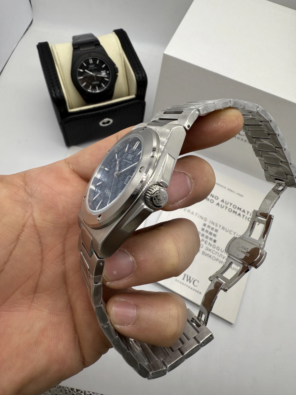 IWC Ingenieur 40mm - AÇO MOSTRADOR AZUL - Imagem 2