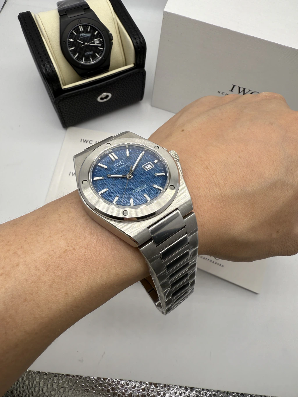 IWC Ingenieur 40mm - AÇO MOSTRADOR AZUL - Imagem 5