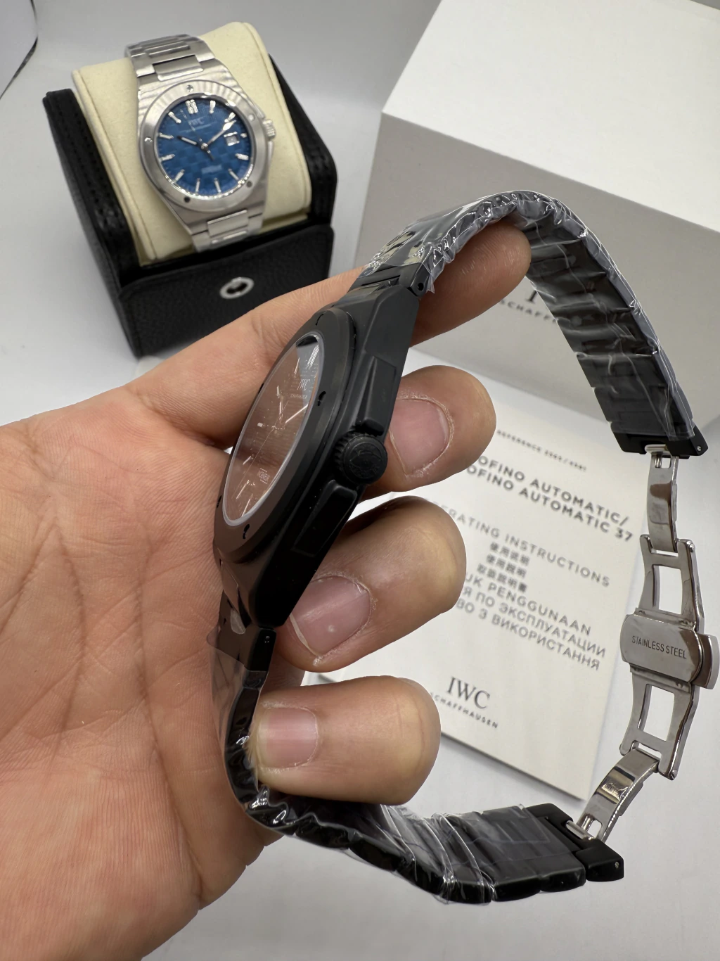 IWC Ingenieur 40mm - AÇO PRETO MOSTRADOR PRETO - Imagem 2