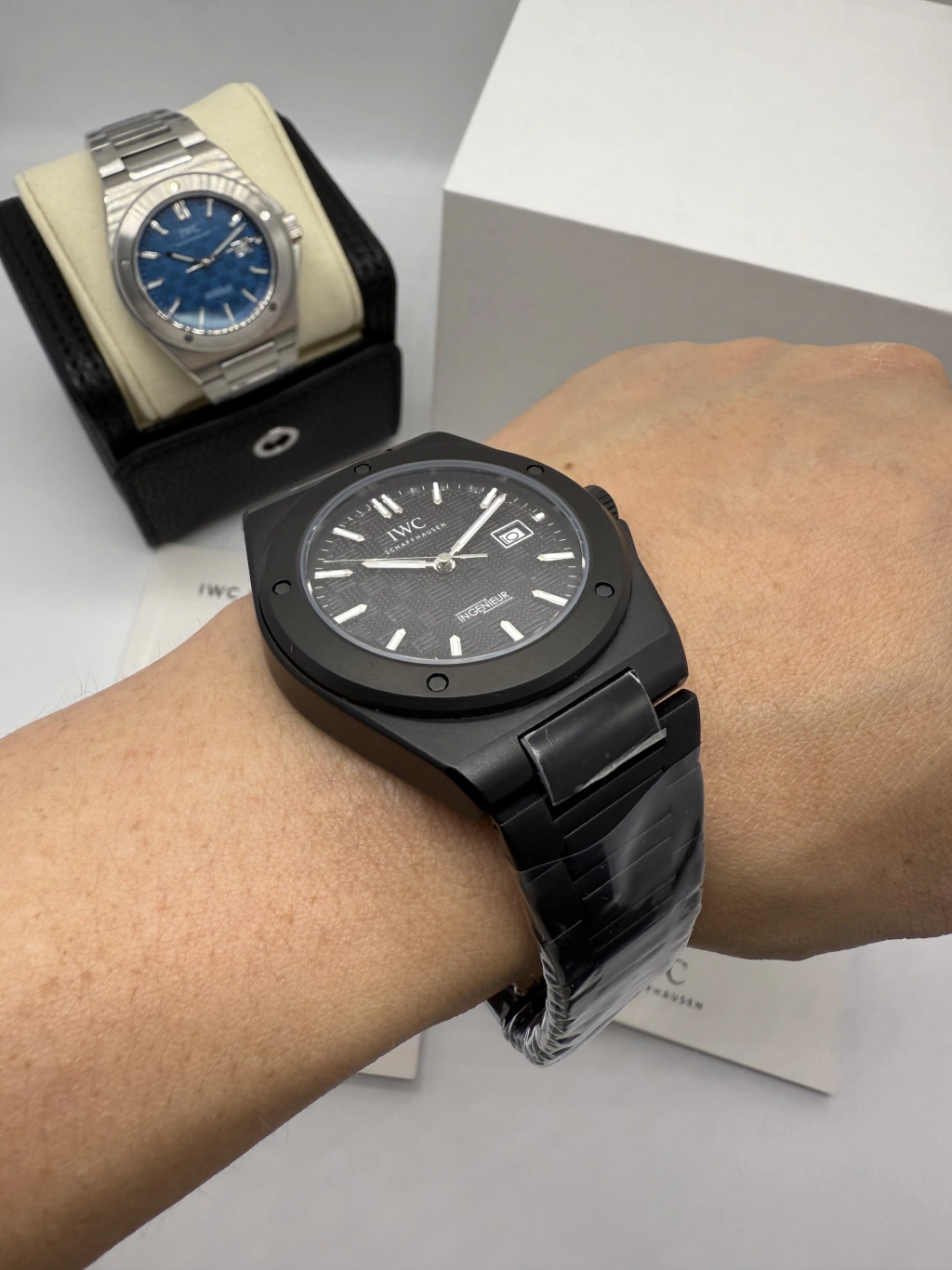 IWC Ingenieur 40mm - AÇO PRETO MOSTRADOR PRETO - Imagem 4