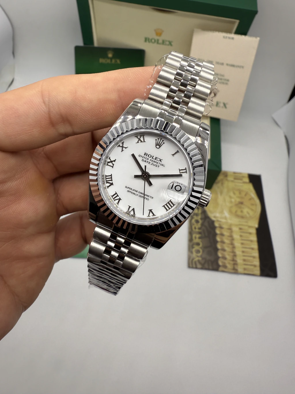 Datejust 40mm - AÇO MOSTRADOR BRANCO