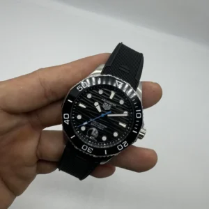 TAG Heuer Aquarecer 43mm - AÇO MOSTRADOR PRETO - SILICONE