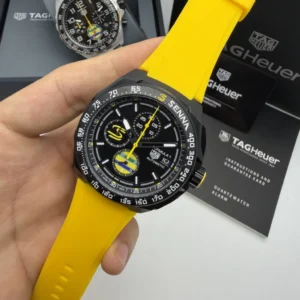 TAG Heuer Fórmula 1 Senna 42mm - AÇO MOSTRADOR PRETO - SILICONE
