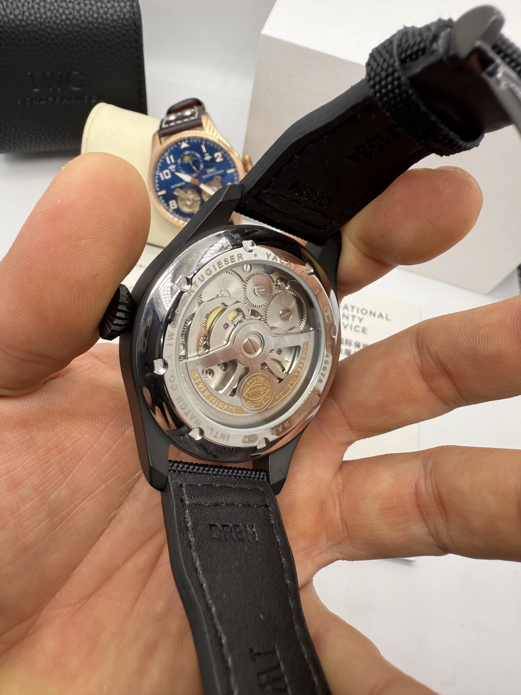 IWC Tourbillon 43mm - AÇO PRETO MOSTRADOR PRETO - COURO - Imagem 3