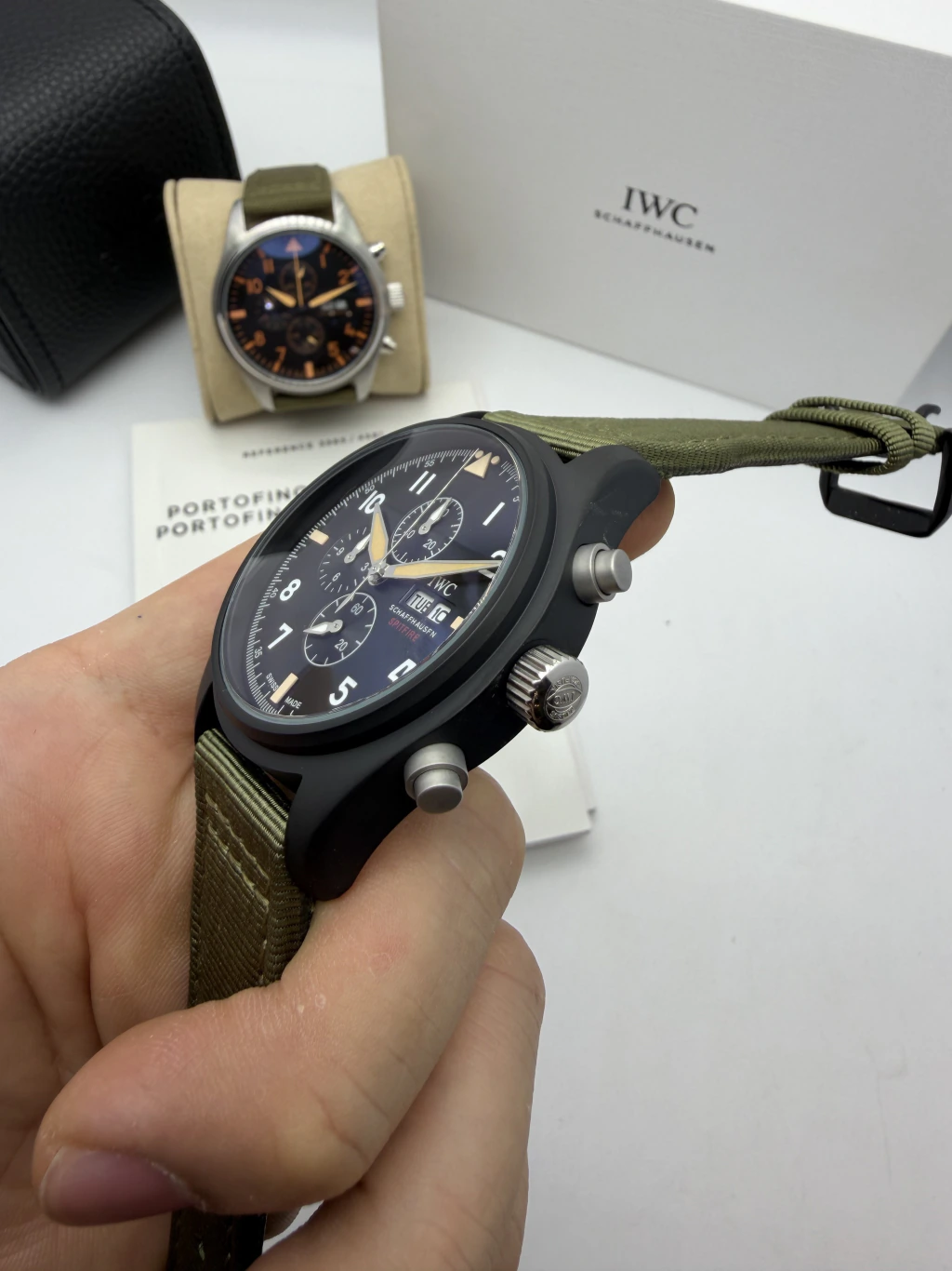 IWC Pilot Chronograph 42mm - AÇO MOSTRADOR PRETO - NYLON - Imagem 2