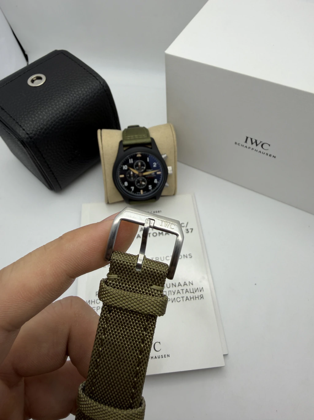 IWC Pilot Chronograph 42mm - AÇO MOSTRADOR PRETO - NYLON - Imagem 4