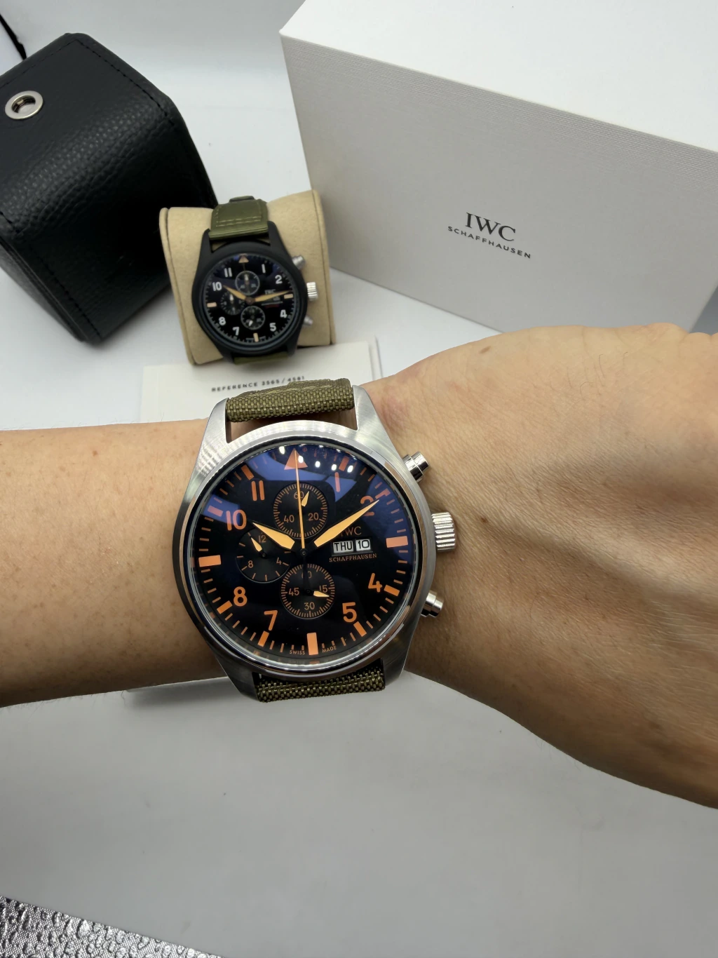 IWC Pilot Chronograph 42mm - AÇO MOSTRADOR PRETO - NYLON - Imagem 5
