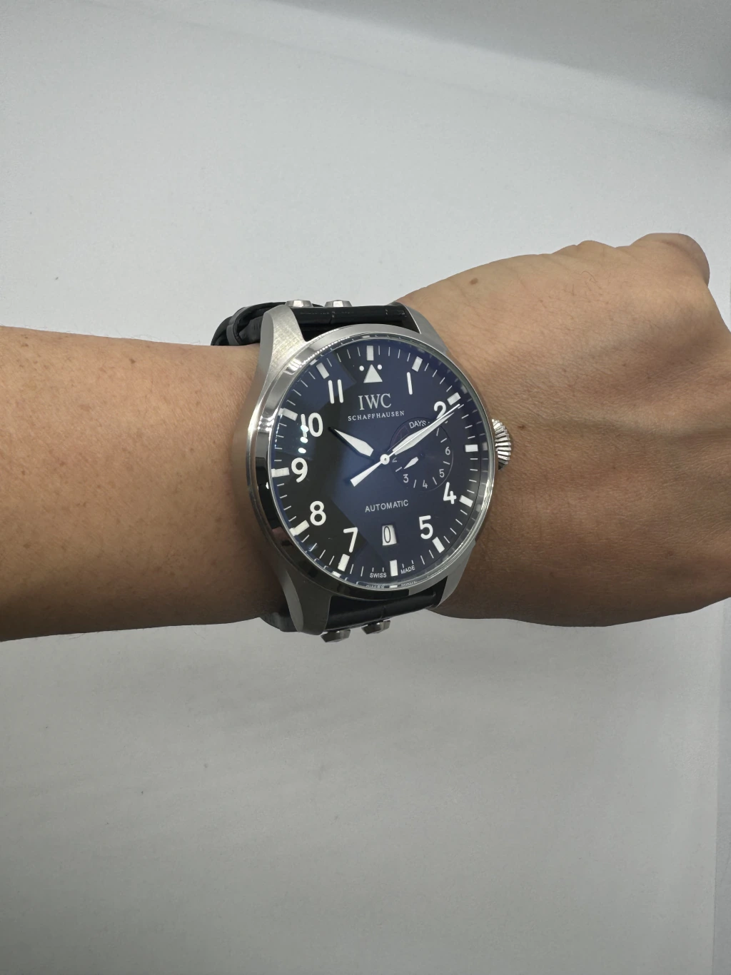 IWC Pilot 42mm - AÇO MOSTRADOR PRETO - COURO - Imagem 5
