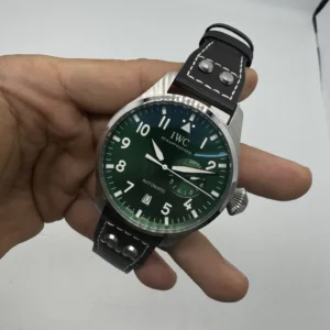 IWC Pilot 42mm - AÇO MOSTRADOR VERDE - COURO