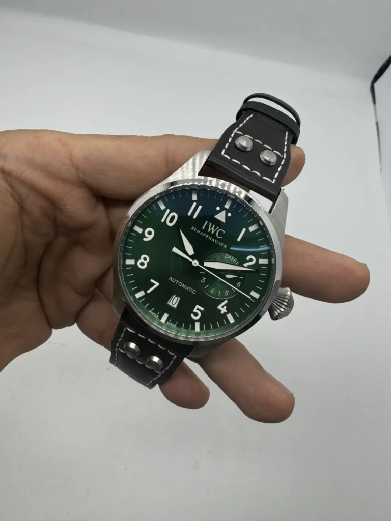 IWC Pilot 42mm - AÇO MOSTRADOR VERDE - COURO