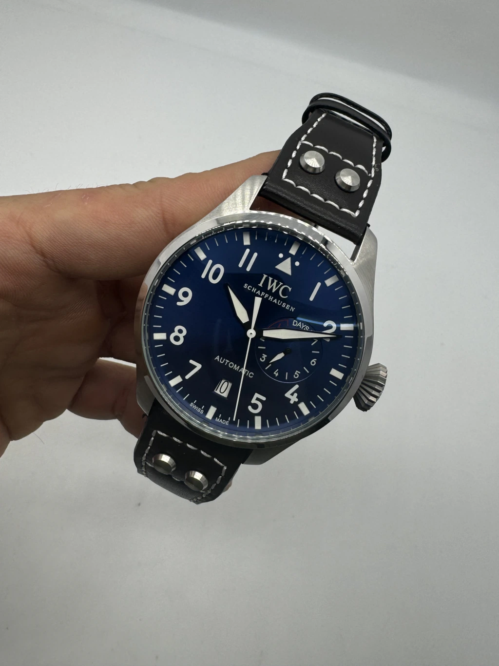 IWC Pilot 42mm - AÇO MOSTRADOR AZUL - COURO